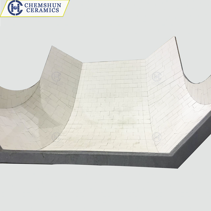 Application of wear-resistant ceramic liner in chute equipment