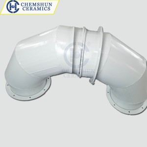 Ceramic Lined Elbow Bend Pipe With Flange
